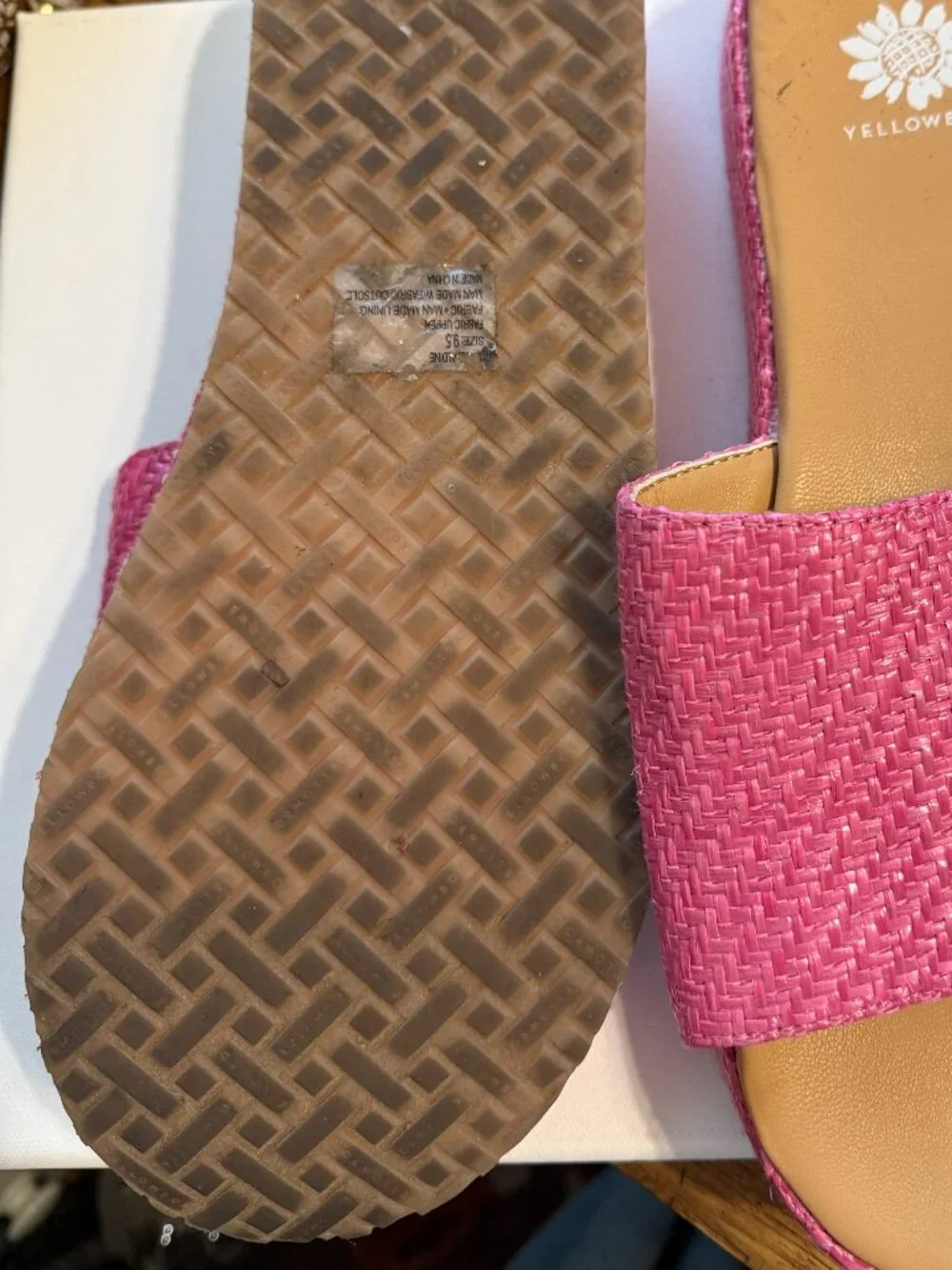 Yellowbox Pink Woven Sandles - Picture 4 of 4